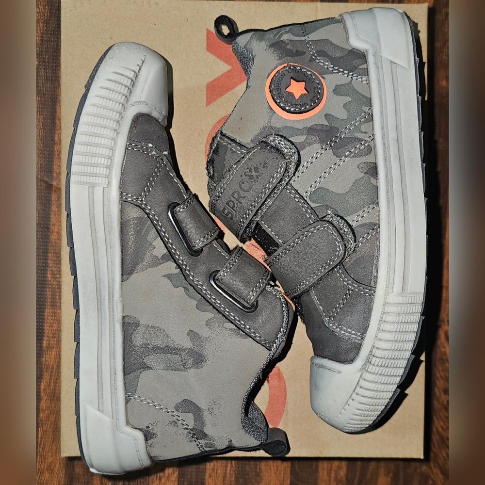 SPROX Kids' Dark Gray Camo 2 Sneaker 11